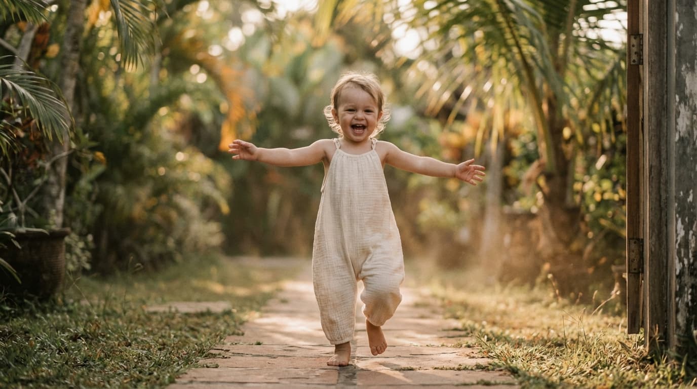 Pack Light for Bali: 3 Muslin Pieces Beat a Full Baby Suitcase