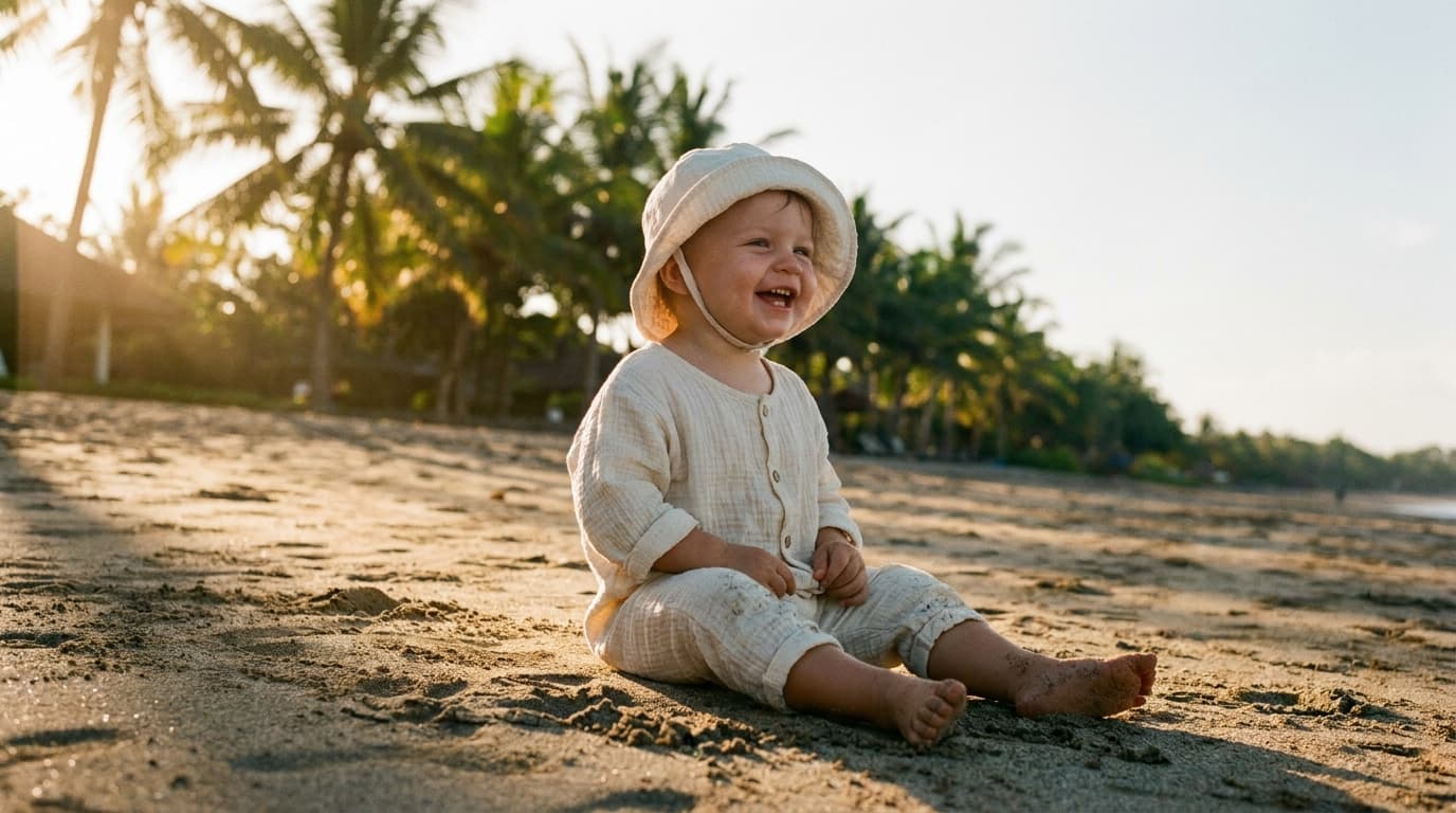Everything Your Baby Needs to Wear at a Tropical Beach All Day