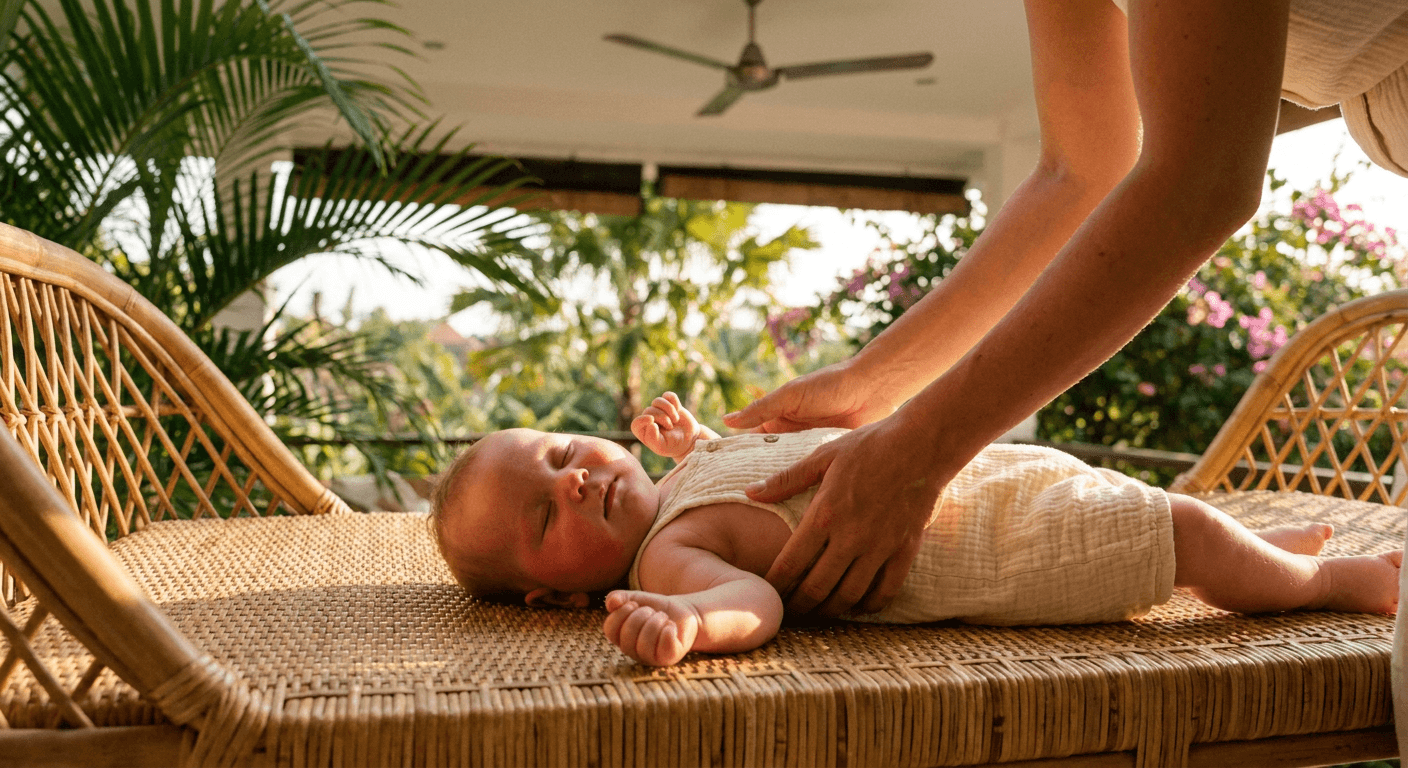 Too Hot to Sleep? How We Finally Got Baby Down Away From Home