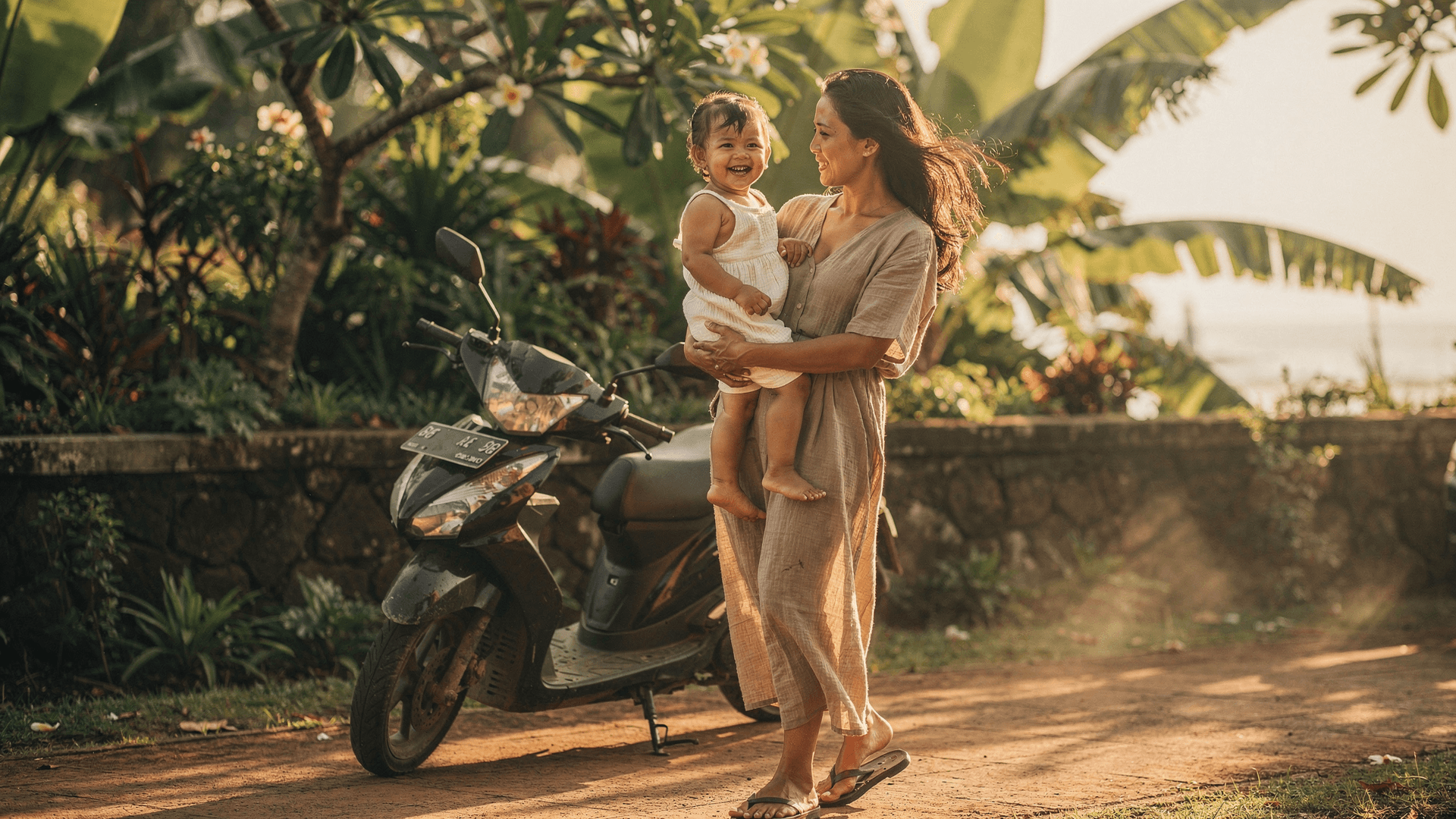 How Bali Parents Carry Toddlers on a Scooter (Safely)