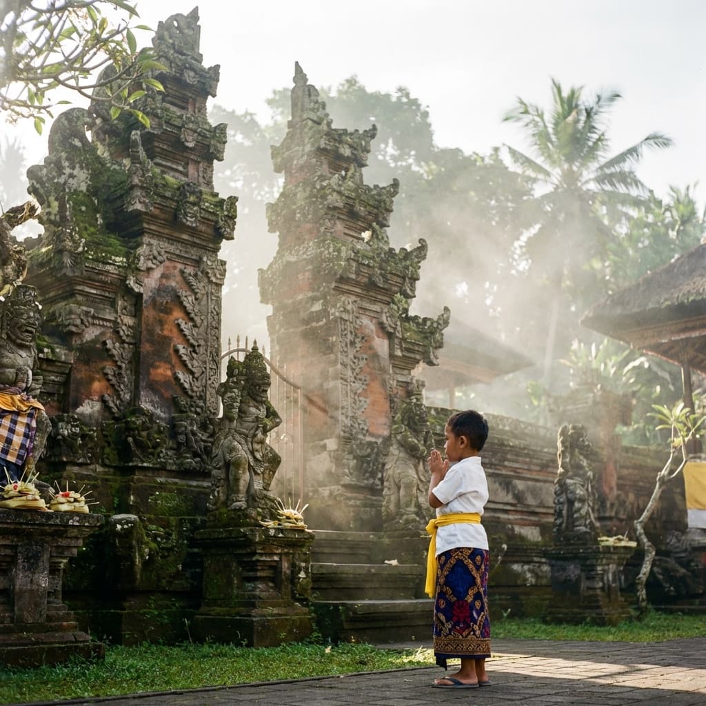 Toddler girl in a stylish, comfortable dress in Bali